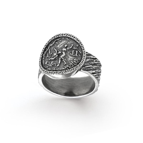 Anello argento brunito Primavera