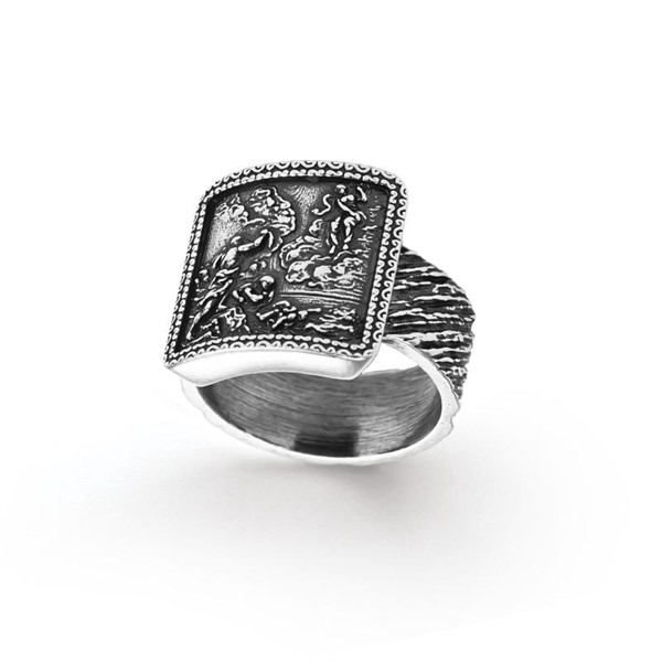 Anello argento brunito Inverno