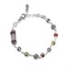 Bracciale con zirconia sfaccettata multicolor