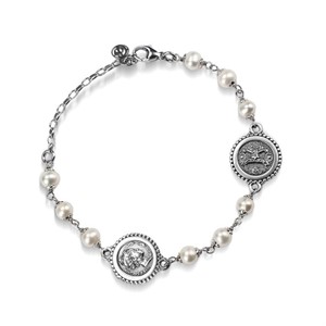 Bracciale con Moneta, Maschera e perle