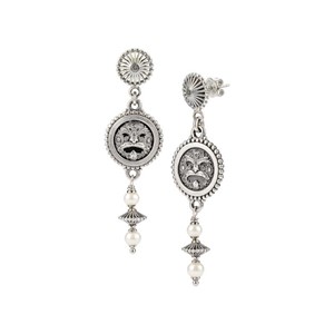 Orecchini con Perle e Simbolo Magna Grecia