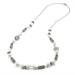Collana lunga argento con simboli Magna Grecia e perle
