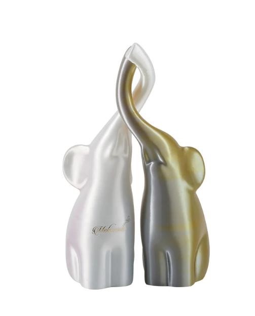Elefanti Intrecciati Oro Silver Medi