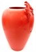 Vaso Oval Big C/Pappagalli Corallo Lucido