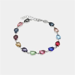 Bracciale in Argento con Cristalli Colorati