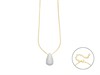 Collana Goccia Dorata e Pavè