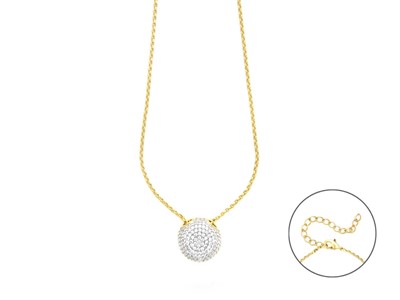 Collana Boule Dorata e Pavè