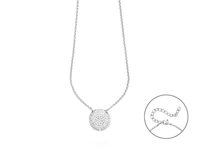 Collana Boule Argento e Pavè