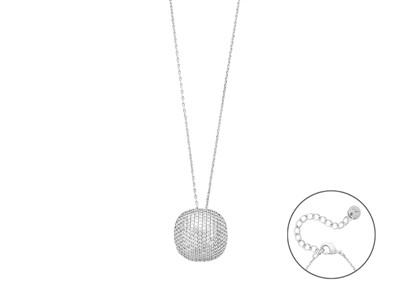 Collana Boule Argento e Pavè