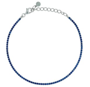 Bracciale Dilvdò Tennis 1.5mm Silver Blue