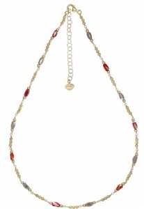 Collana Cristalli Grigi e Rossi