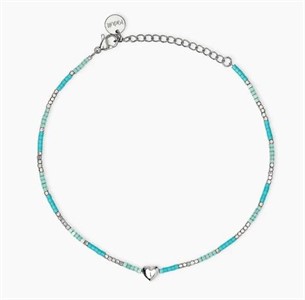 Cavigliera azzurra con cuore