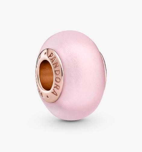 Charm in Vetro di Murano Rosa Opaco