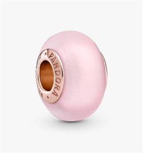 Charm in Vetro di Murano Rosa Opaco