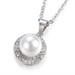 Collana in Acciaio con Cristalli e Perle