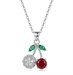 Collana Ciliegie in Acciaio con Cristalli