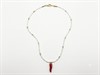 Collana Corno con Perline Bianca