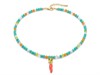 Collana Corno con Perline Turchese