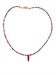 Collana Corno Rosso con Perline