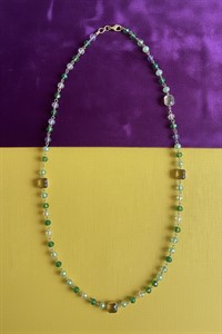 Collana Lunga Bohémien Verde