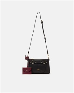 Borsa Clara Pouch piccola Nero/Bordeaux