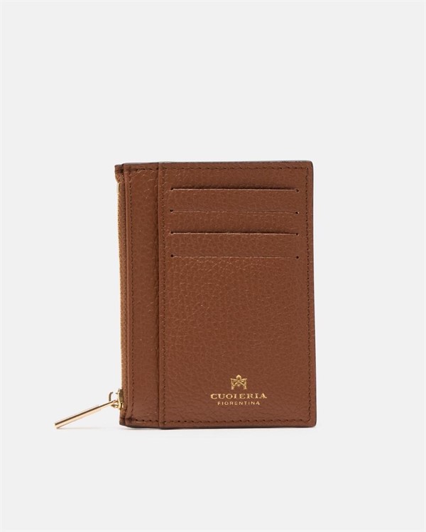 Portacarte con Zip Caramel