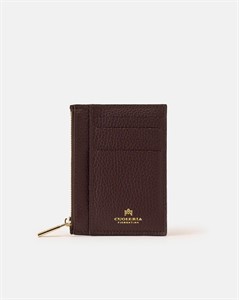 Portacarte con Zip Bordeaux
