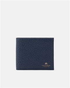 Portafogli con portamonete in pelle Blu