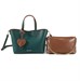 Borsa Mood Handbag - Teal/Brown