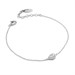 Bracciale in argento con goccia di zirconi centrale
