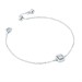 Bracciale con centrale quadrato in pavè di zirconi