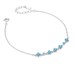 Bracciale con con fiori definiti da zirconi blu