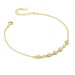 Bracciale dorato con con fiori definiti da zirconi