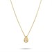 Collana dorata con pendente a goccia di zirconi