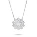 Girocollo in argento con fiore composto centrale