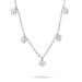 Girocollo in argento con fiori definiti da zirconi