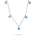 Girocollo in argento con fiori definiti da zirconi