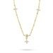 Girocollo in argento con zircone a fiore pendente