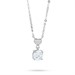 Girocollo con cuore di zirconi e zircone con griffe pendente