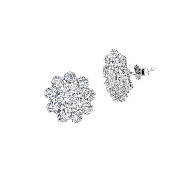Orecchini in argento con Fiore di Zirconi