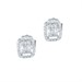 Orecchini con zircone quadrato e pavè di zirconi