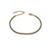 Bracciale tennis color oro rosa con zirconi verde smeraldo