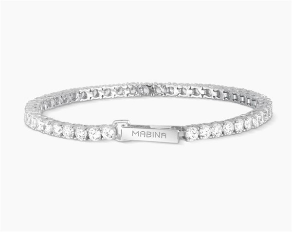 Bracciale tennis in zirconi bianchi