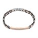 Bracciale uomo in Pvd nero centrale e zirconi bianchi