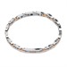Bracciale uomo in Pvd rosa centrale e zirconi bianchi