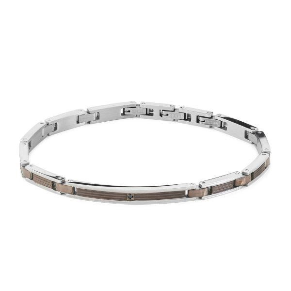 Bracciale uomo con fasce testa di moro