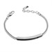 Bracciale uomo con maglia snake e placca centrale nera