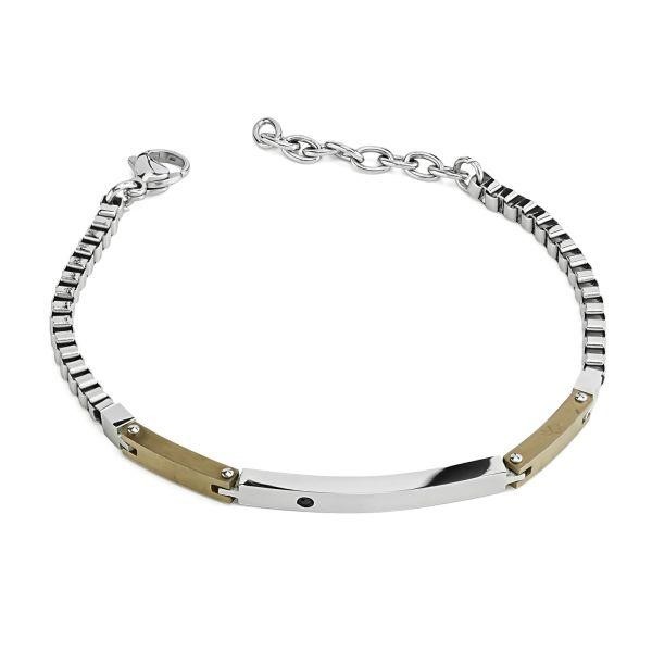 Bracciale uomo con maglia cubica