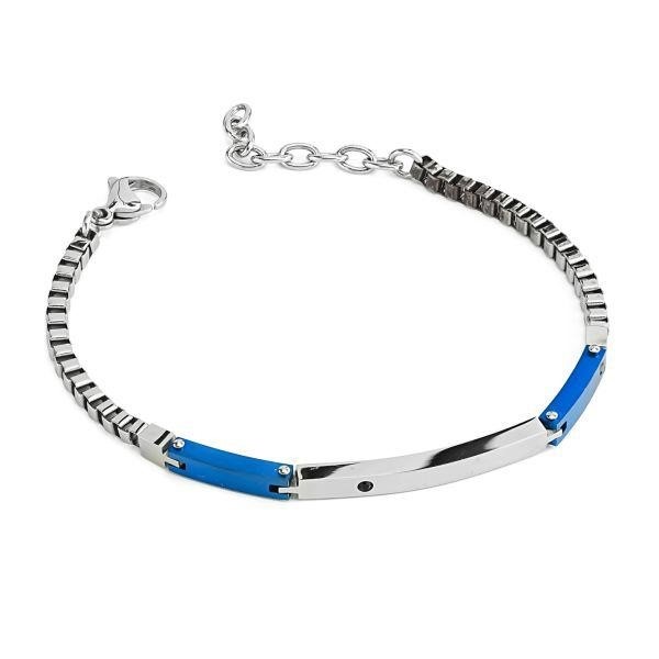 Bracciale uomo con maglia cubica