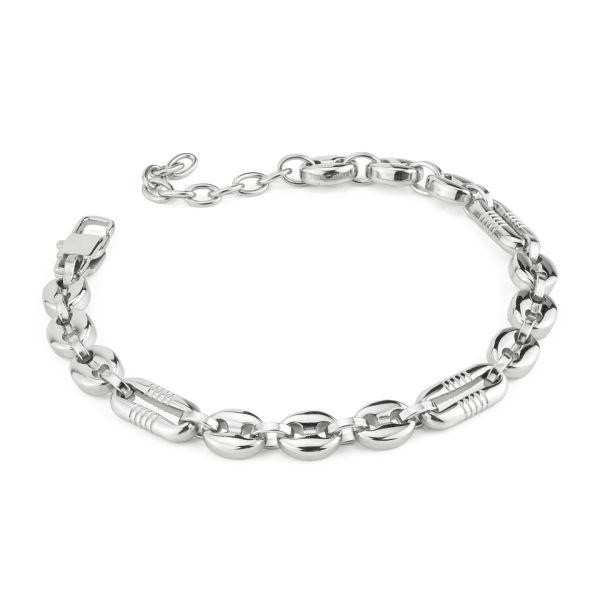Bracciale a maglia grumetta mista